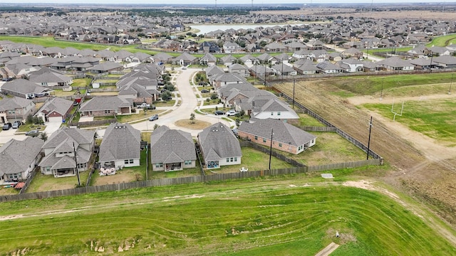 bird's eye view with a residential view