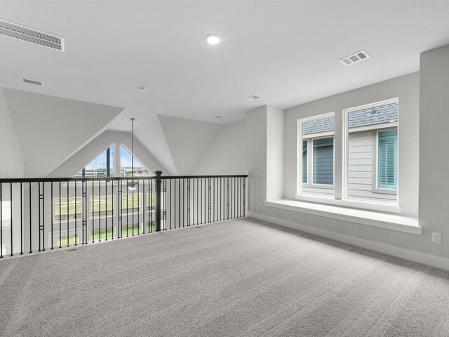 29651 Bur Creek Ln, Fulshear, TX 77441 - additional living space featuring carpet, baseboards, recessed lighting, and vaulted ceiling