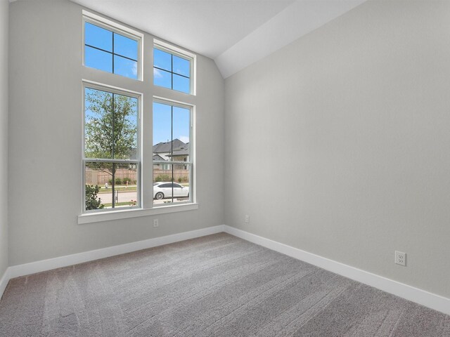 29651 Bur Creek Ln, Fulshear, TX 77441 - carpeted spare room with healthy amount of natural light, baseboards, and lofted ceiling