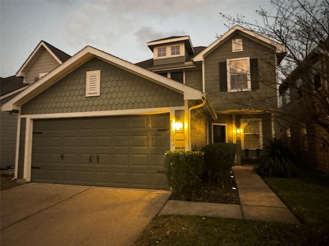 craftsman-style house featuring a garage