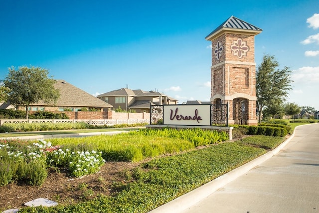 view of community sign