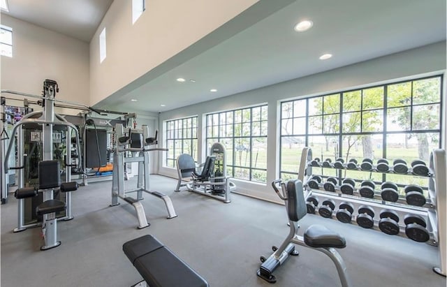 view of exercise room