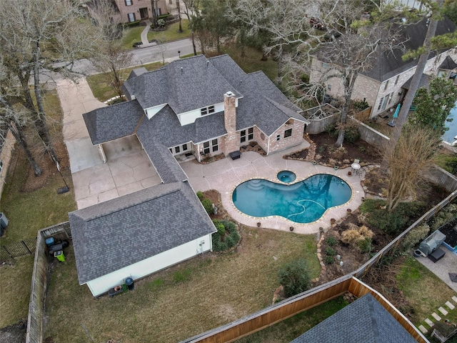 birds eye view of property