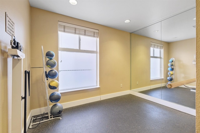 view of exercise room