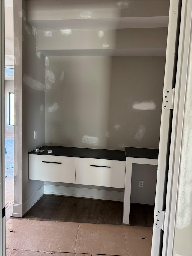 bathroom featuring wood finished floors