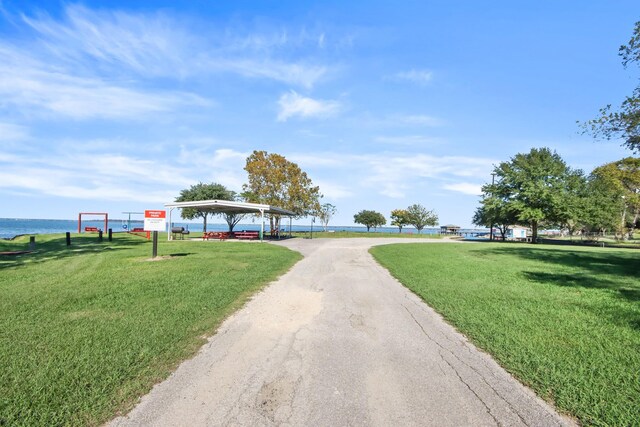 view of community with a lawn