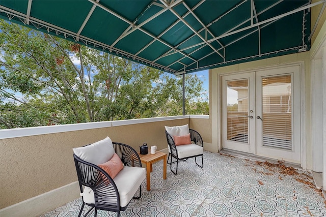 sunroom / solarium with french doors