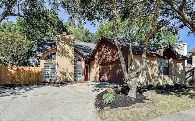 view of front of home featuring a garage