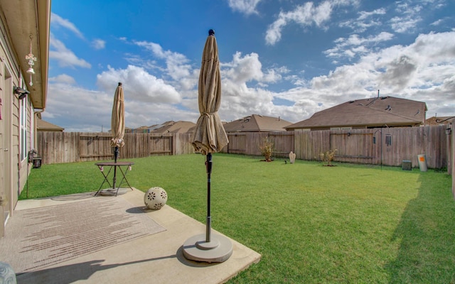 view of yard with a patio