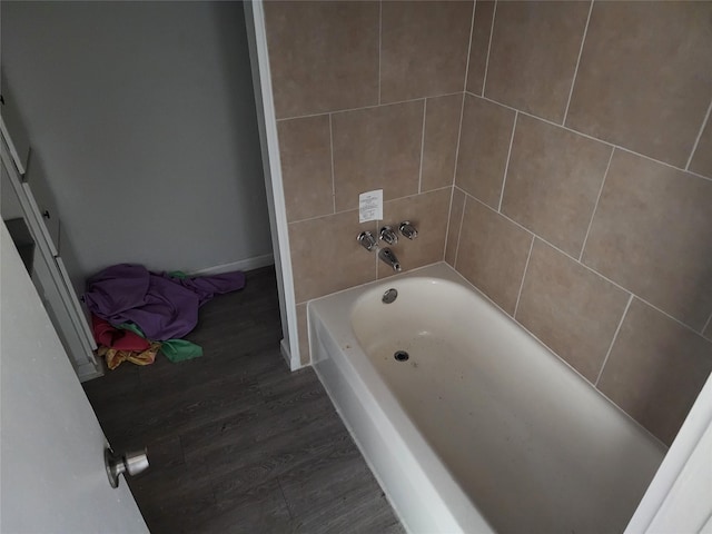 bathroom featuring wood-type flooring