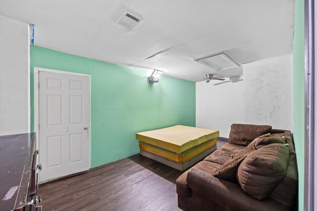 interior space featuring dark wood-type flooring