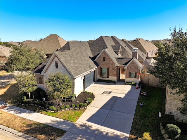 view of front facade featuring a garage