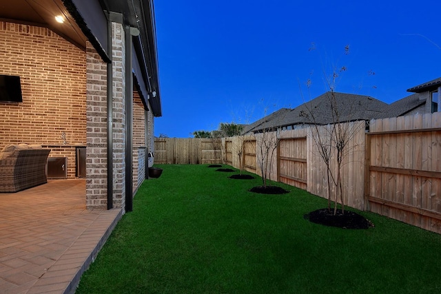 view of yard featuring a patio area