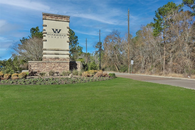 view of community with a lawn