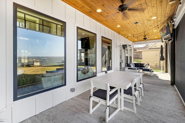 view of patio featuring an outdoor hangout area