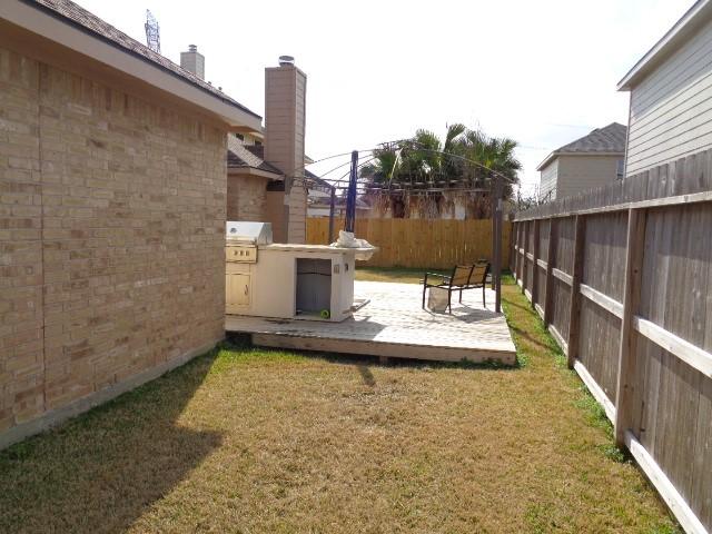 view of yard with a deck