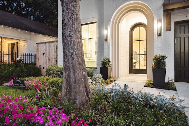 view of doorway to property