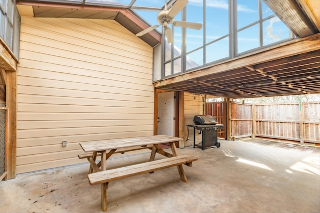 view of patio featuring grilling area