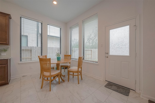 view of dining space