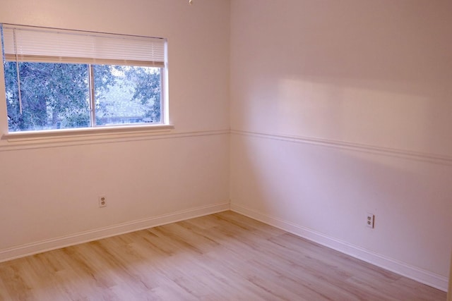 empty room featuring light hardwood / wood-style flooring