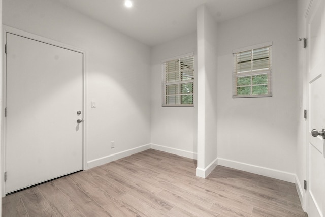 foyer featuring light wood-type flooring