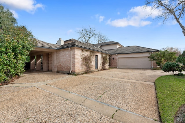 view of front of home featuring a garage