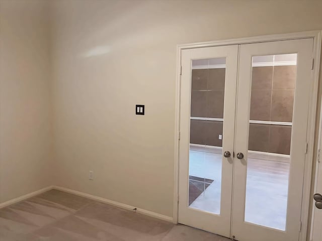 doorway to outside with french doors