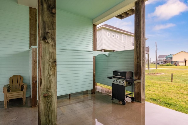 view of patio / terrace featuring area for grilling