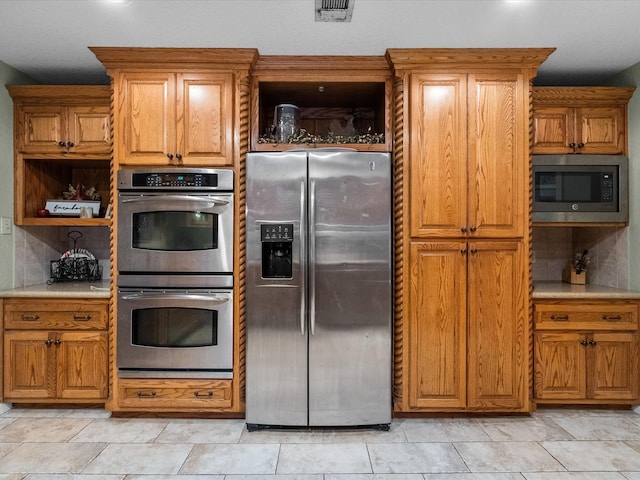 kitchen with appliances with stainless steel finishes