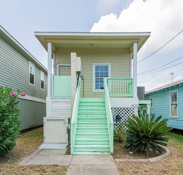 exterior space featuring covered porch