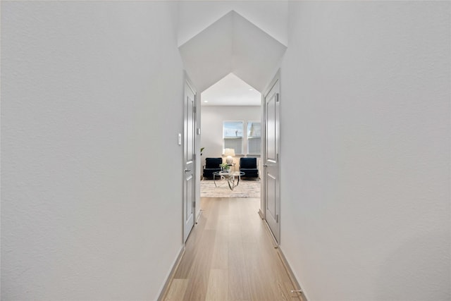 corridor featuring light hardwood / wood-style floors