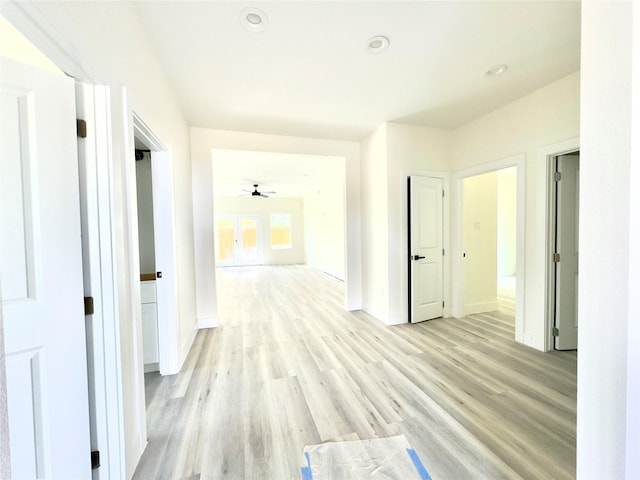 hallway featuring light hardwood / wood-style floors