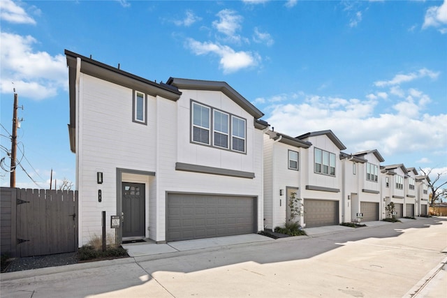 view of property featuring a garage