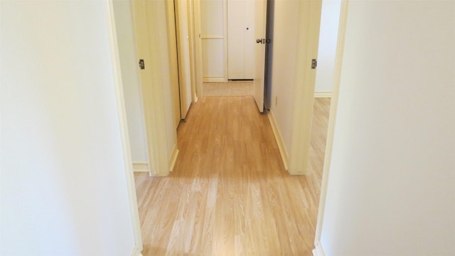 hallway featuring light hardwood / wood-style floors