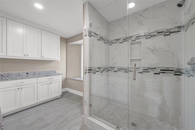 bathroom with walk in shower