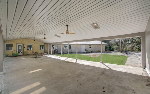 view of patio / terrace with ceiling fan