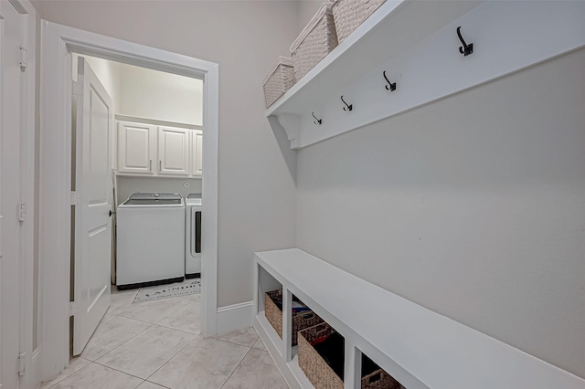 mudroom featuring washer and dryer