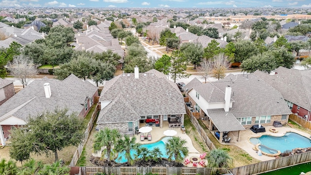 bird's eye view featuring a residential view