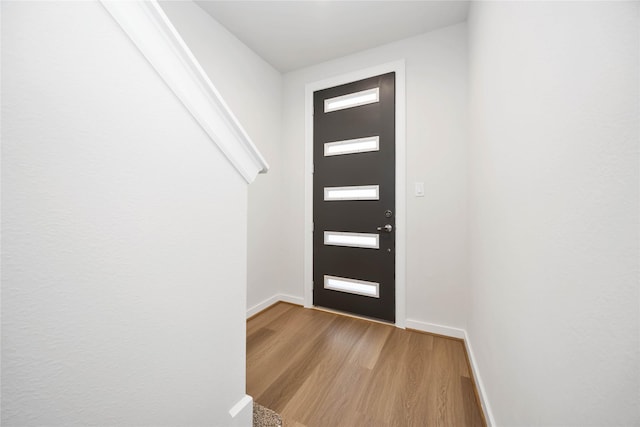 foyer featuring light hardwood / wood-style flooring