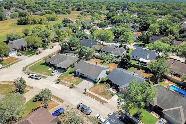 drone / aerial view with a residential view