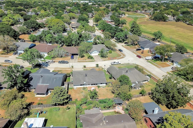 aerial view with a residential view