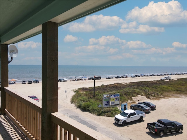 property view of water with a view of the beach