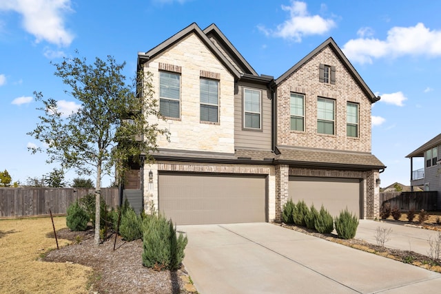 view of front of home featuring a garage