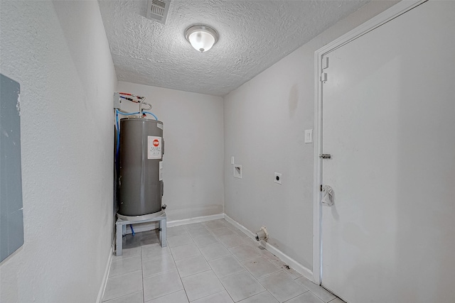 utility room with water heater