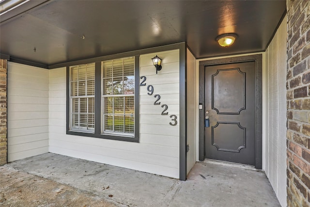 view of doorway to property