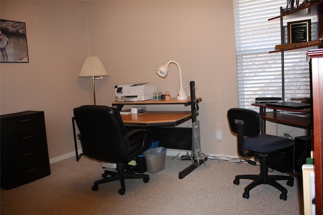 view of carpeted office