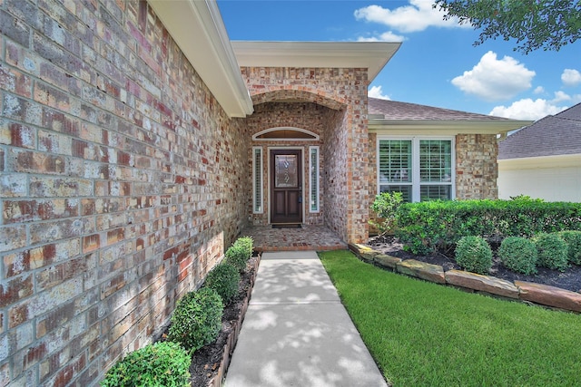 3011 Candle Bend Dr, Spring, TX 77388 - property entrance with roof with shingles and stone siding