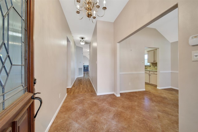 3011 Candle Bend Dr, Spring, TX 77388 - entryway with a chandelier and baseboards