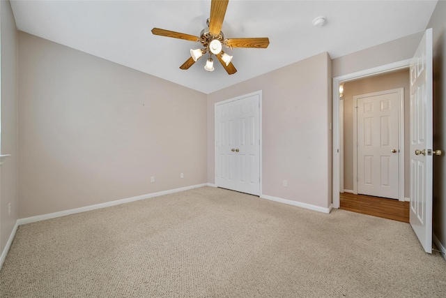 3011 Candle Bend Dr, Spring, TX 77388 - unfurnished bedroom with carpet flooring, a closet, and ceiling fan