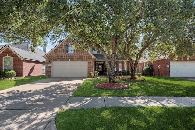 view of front facade with a front yard